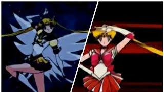 [Solar SailorS]Every Sailor Moon Transformation and Attacking