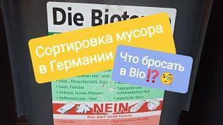 Сортировка мусора в Германии. Что бросать в Био-контейнер.⁉️️