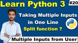 Multiple inputs in one line in python, Split function in Python, Python Tutorial, Cyber warriors