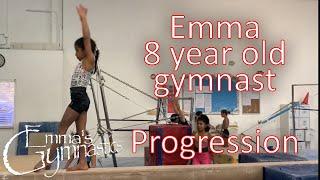 Emma 8 year old gymnast progression