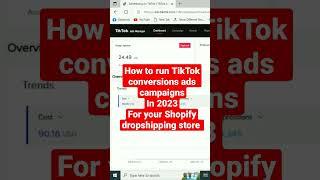 How To Run TikTok Ads For Your Shopify Dropshipping Store In 2023 | Beginner Tiktok Ads Tutorial