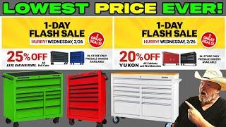 Lowest Price EVER! (US General & Yukon Rolling Cabinets)