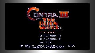 Full Gameplay (((SNES))) Contra III: The Alien Wars