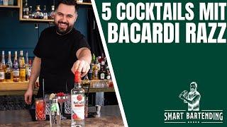 5 Cocktails mit BACARDI RAZZ (Schnell + Einfach)