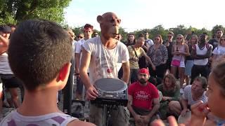 UNHUMAN (Macri) - Awesome spontaneus street techno in MauerPark Berlin (part2/2) (2018-08-05)