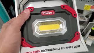 REVIEW- Hyper Tough 1200 Lumen LED Rechargeable Portable Work Light- IS THIS ANY GOOD?