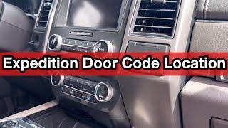 2021 Ford Expedition Keyless door code location / How to find