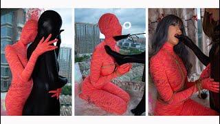 Two girls in zentai and femalemaskReally have so much fun this time