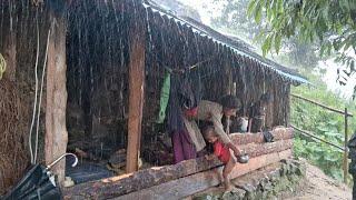 Most Peaceful And Relaxing Mountain Village Life of Nepal | Most Rainy Day |Village Life of Nepal |