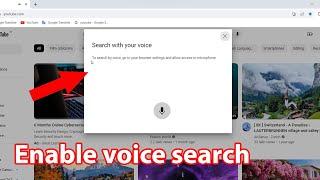 Fix to search by voice go to your browser settings and allow access to microphon