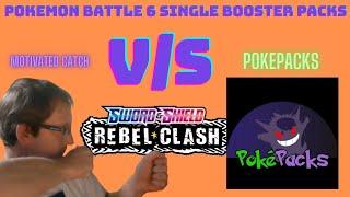 Pokemon Battle 6 Single Booster Packs PokePacks Vs Motivated Catch Rebels Clash