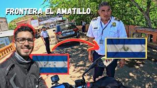 Frontera HONDURAS a EL SALVADOR | El Amatillo | CANAL SECO mi primera vez en MOTO 