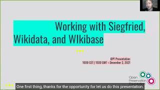 Working with Siegfried, Wikidata, and Wikibase