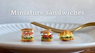 DIY | Miniature sandwiches made with Air dry clay | Miniature food