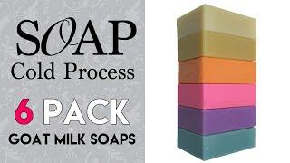 6 Goat Milk Soaps Special, Swirl Soaps