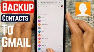 How to Backup Phone Contacts to Gmail (Android)