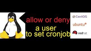 what does the command for cron job look like and how to allow or deny a user to set cron job in rhel