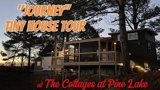 Tiny House Tour of "Journey" at The Cottages at Pine Lake Tiny Home Community, with Christmas decor!