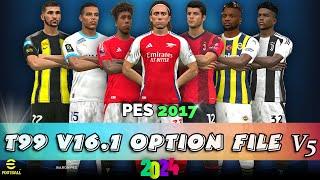 PES 2017 T99 V16.1 OPTION FILE V5