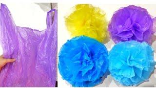 #bestoutofwaste #diy #carrybags Salafandan Gül düzəltmək.Flowers making with Plastic Carry Bags/