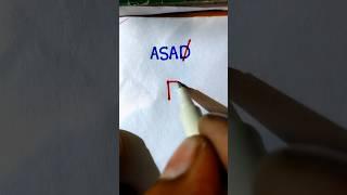 ASAD Name Ka NEW  LOGO  #art #art #signature #drawing #shorts #vlog #short
