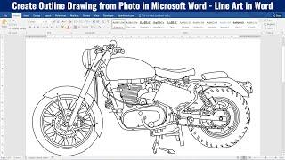 Create Outline Drawing from Photo in Microsoft Word - Line Art in Word