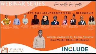 Webinar: decent jobs in Tanzania according to youth