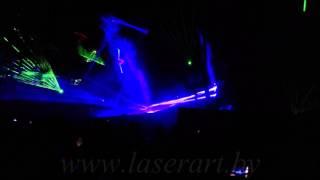 promotional video about the laser show WARGAMING.NET-15 years birthday, Belarus