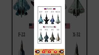 Russian vs USA Stealth Jets  | Su-57, Su-75, MiG 1.44 vs F-22, YF-23, F-35, X-32 #militaryaircraft