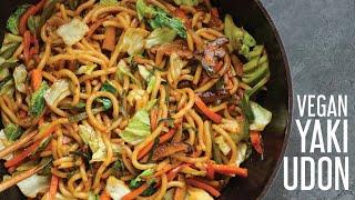 Vegan Yaki Udon | Japanese Stir-Fried Thick Wheat Noodles