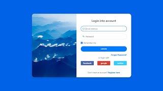 Fully Responsive Login Form using HTML CSS and Bootstrap