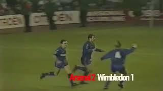 Zbigniew Kruszyński gol Arsenal - Wimbledon 2-2 First Division 15.12.1990