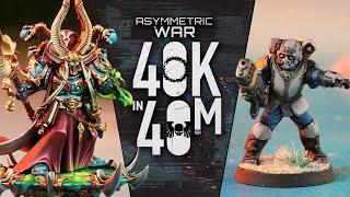 Astra Militarum vs Thousand Sons in a Asymmetric Battle from the new Mission Deck - 40kin40m Battle