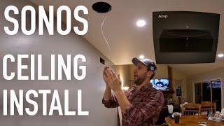 DIY: Installing Ceiling-Mounted Sonos Speakers & Setting up the Sonos Amp #sonos #familydiytv