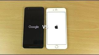 Nexus 6P Marshmallow 6.0 VS iPhone 6S Plus IOS 9.1 - Speed Test