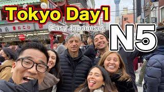 【N5】Exploring 浅草 / 渋谷 (Asakusa / Shibuya) with Chilean family  - Easy Japanese Vlog