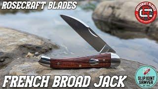 RoseCraft Blades French Broad Jack Rosewood Pocket Knife RCT007-RW