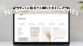 NOTION SETUP FOR STUDENTS l How to Use Notion for School (Aesthetic Notion template for students)