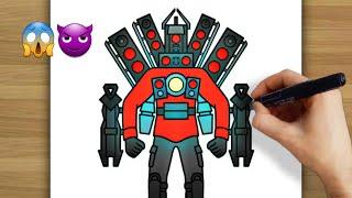 How to Draw Upgraded Titan Speakerman - Skibidi Toilet | Drawing Easy Step by Step