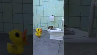 BATHROOM AT NIGHT  #shorts #babyduck #funny