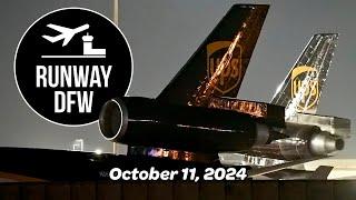 LIVE DFW Airport Nightstream with Runway DFW after Dark - 10/11/24