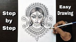 Happy Navratri | How to draw durga maa | Navratri drawing | Maa durga drawing | pencil drawing