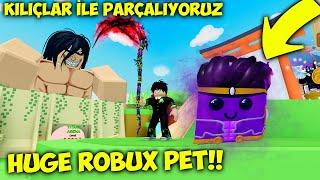 ️ EXCLUSİVE ROBUX PET VARKEN BİLE KASILMASI ZOR ️ Slashing Simulator / Roblox Türkçe