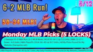 (6-2 MLB Run!) MLB Picks & Predictions - Monday, May 12th | EVERY GAME!