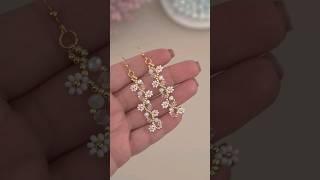 Easy DIY Beaded Earring: Handmade Crystal & Seed Bead Flower Earrings Tutorial: Beads Jewelry Making