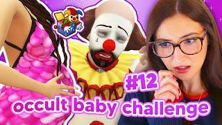 i had a baby with the TRAGIC CLOWN in the sims 4  occult baby challenge #12