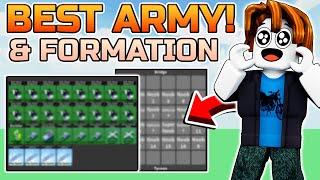 *NEW* BEST ARMY + FORMATION DESTROYS LEADERBOARD PLAYERS! (Roblox Noob Army Tycoon)