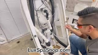 How to install drain pump or discharge pump on a pedicure spa chair