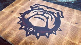 Go Dawgs! | CNC Inlay Cutting Board | Woody Woody