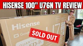 Hisense 100" U76N TV Review | Unboxing | Install #hisensetv #tv